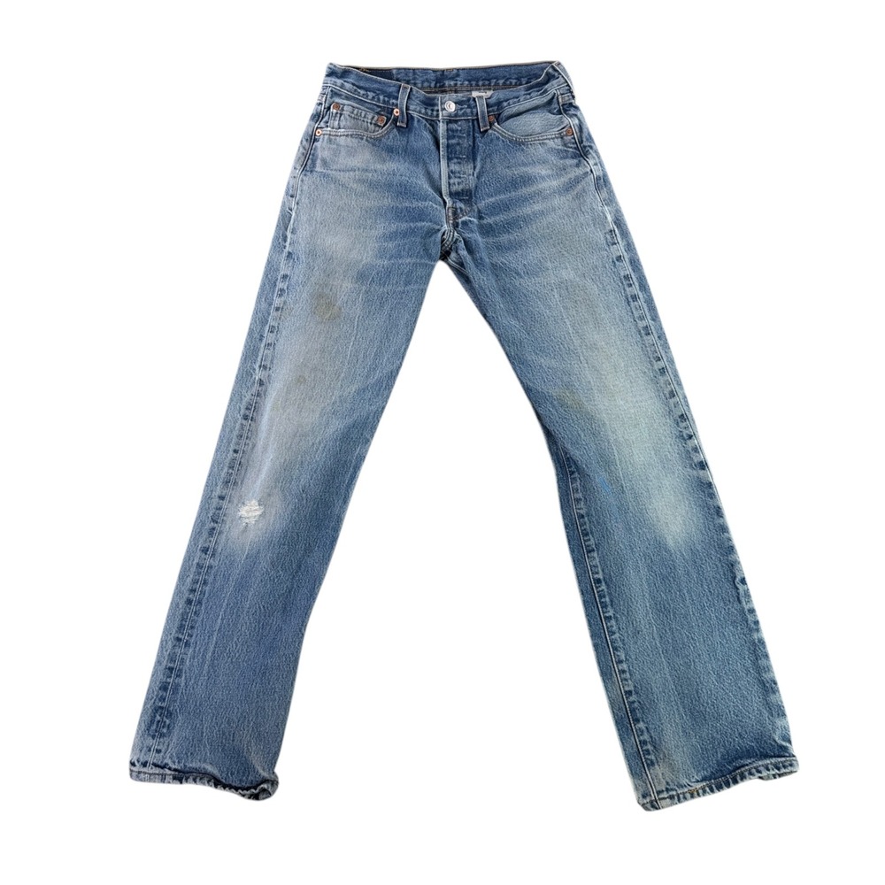 Levi's 501 Jeans Mens 30x32 Blue Faded Wash Button Fly Straight Denim 501XX Y2K